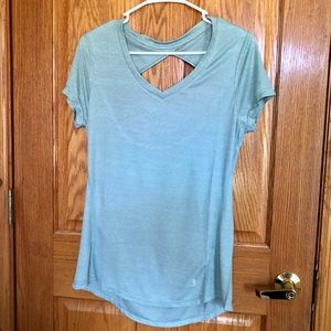 Open back workout shirt